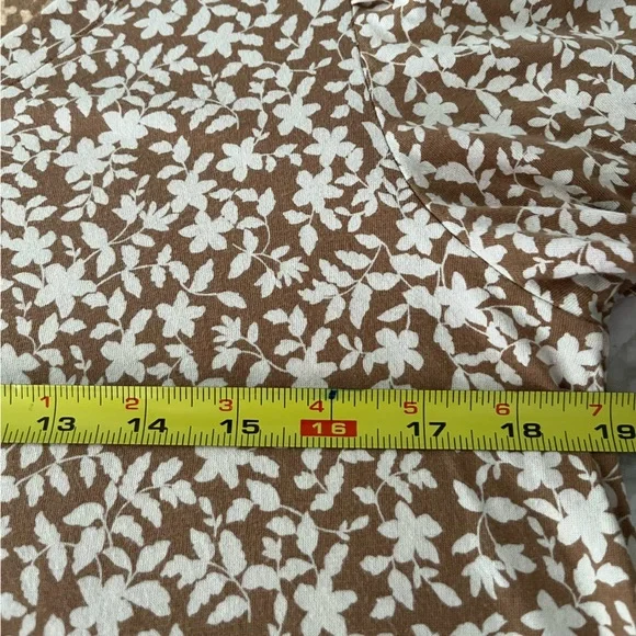 J. Jill Cream and Brown Floral Blouse - Picture 5 of 6